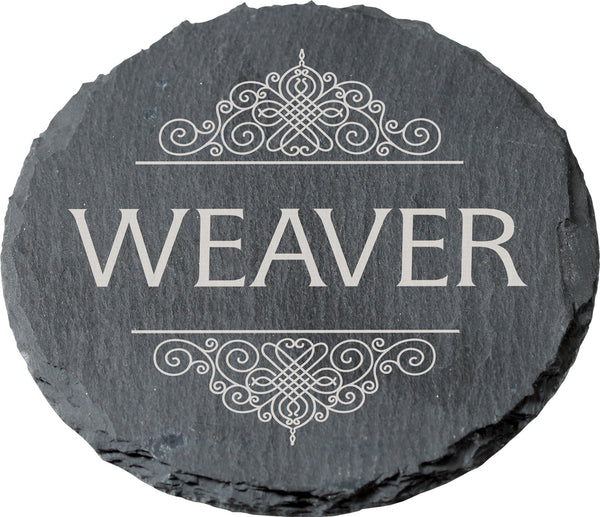 Slate Round Coaster-Set of 4